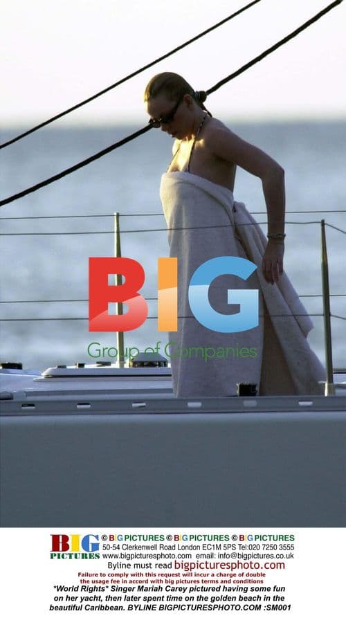 Mariah Carey Frolics on Yacht and Beach