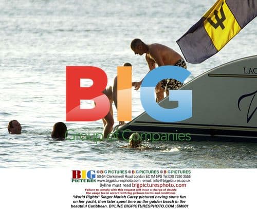 Mariah Carey on Yacht in Caribbean