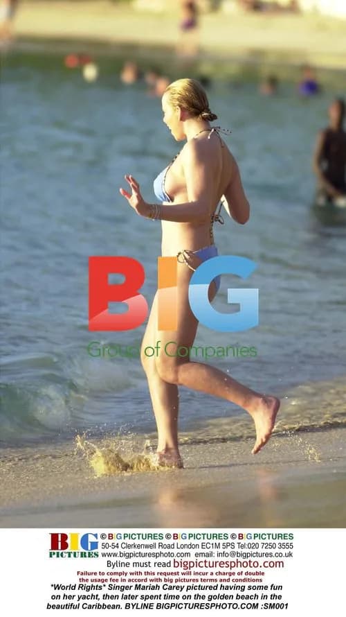 Mariah Carey Enjoys Caribbean Yacht and Beach