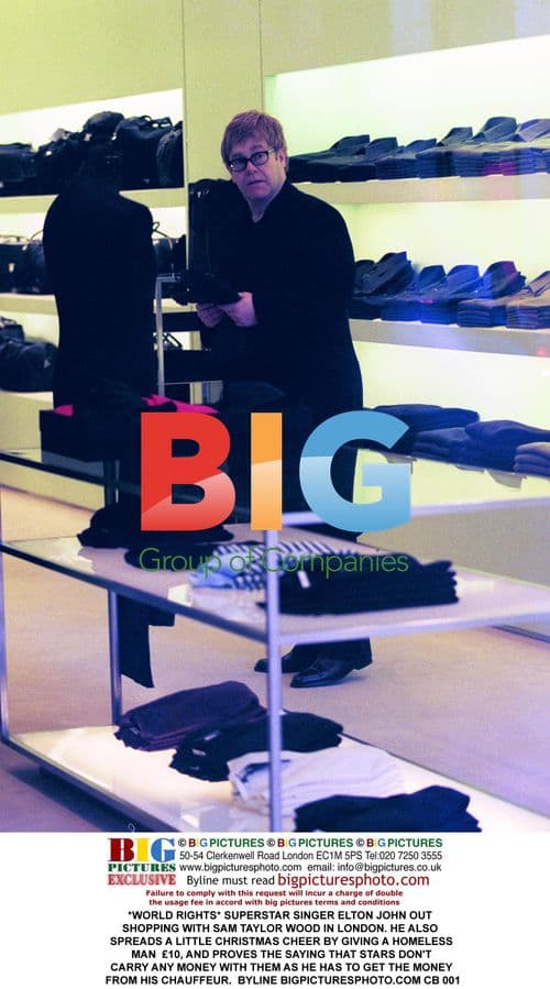 Elton John out shopping in London