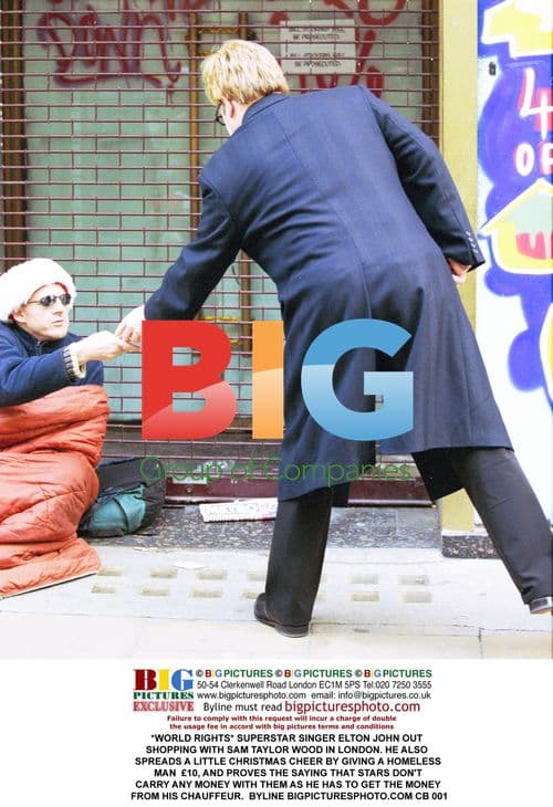 Elton John Shopping in London