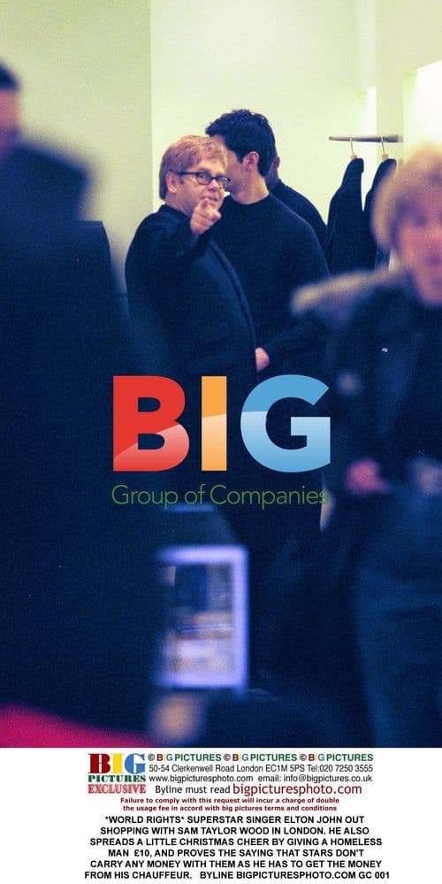 Elton John Shopping in London