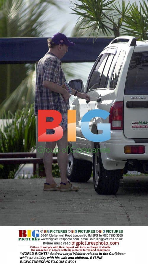 Andrew Lloyd Webber relaxes in Caribbean