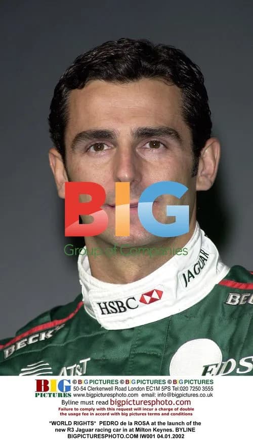 Pedro de la Rosa at Jaguar R3 launch in Milton Keynes