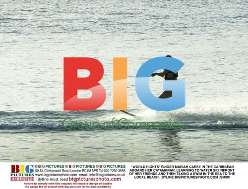 Mariah Carey Water Skiing in the Caribbean