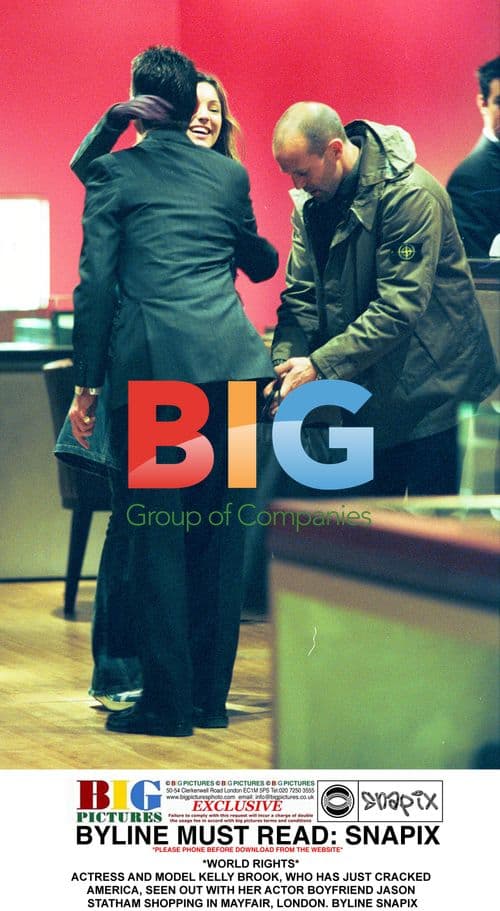 Kelly Brook and Jason Statham Shopping in Mayfair