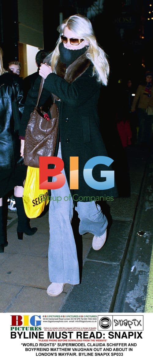 Claudia Schiffer and Matthew Vaughan in London