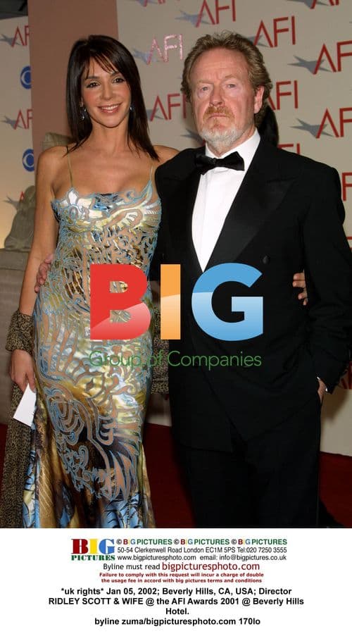 Ridley Scott and Wife at AFI Awards 2001