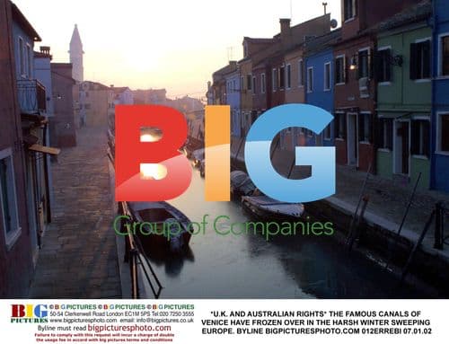 Frozen Canals of Venice in Winter