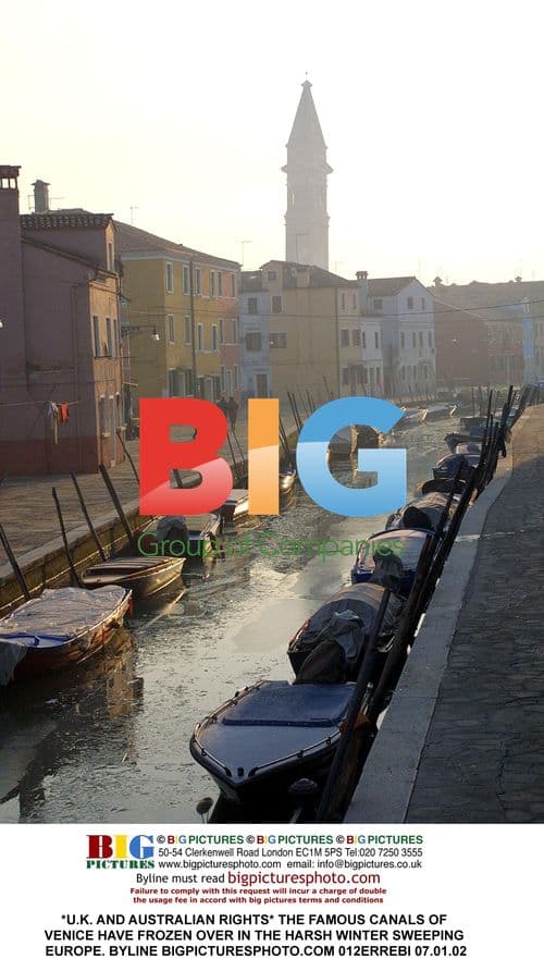 Frozen Venice Canals in Winter
