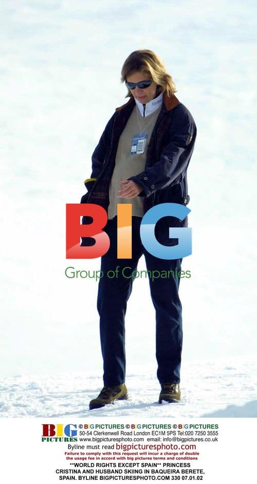 Princess Cristina and Husband Skiing in Baqueira Berete