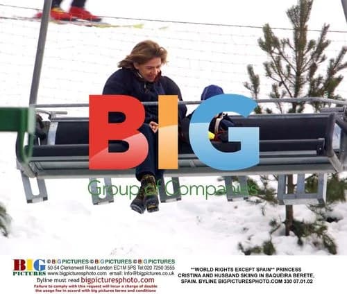 Princess Cristina and Husband Skiing in Baqueira Berete
