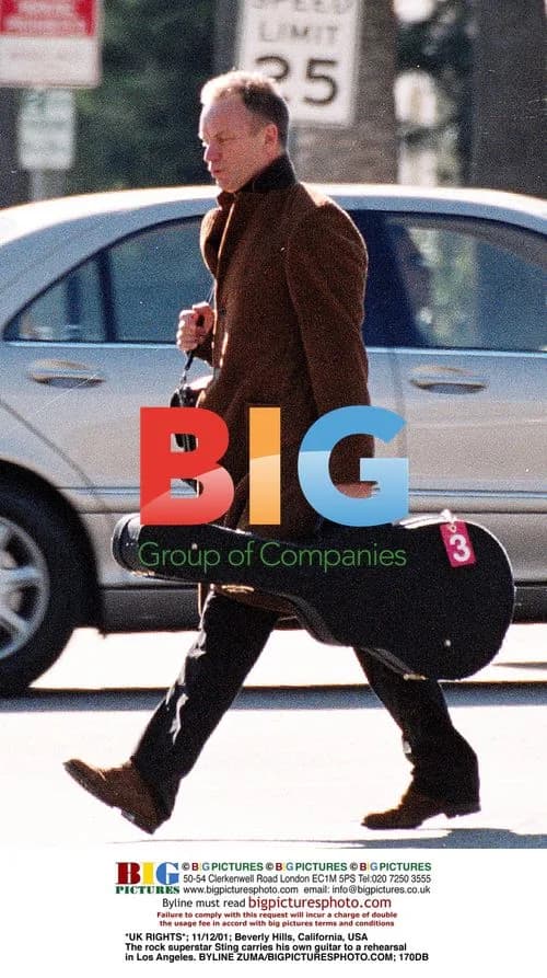 Sting carries guitar to LA rehearsal