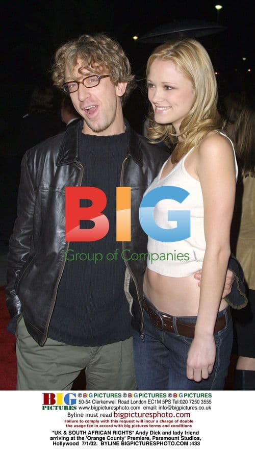 Andy Dick and lady friend at 'Orange County' Premiere