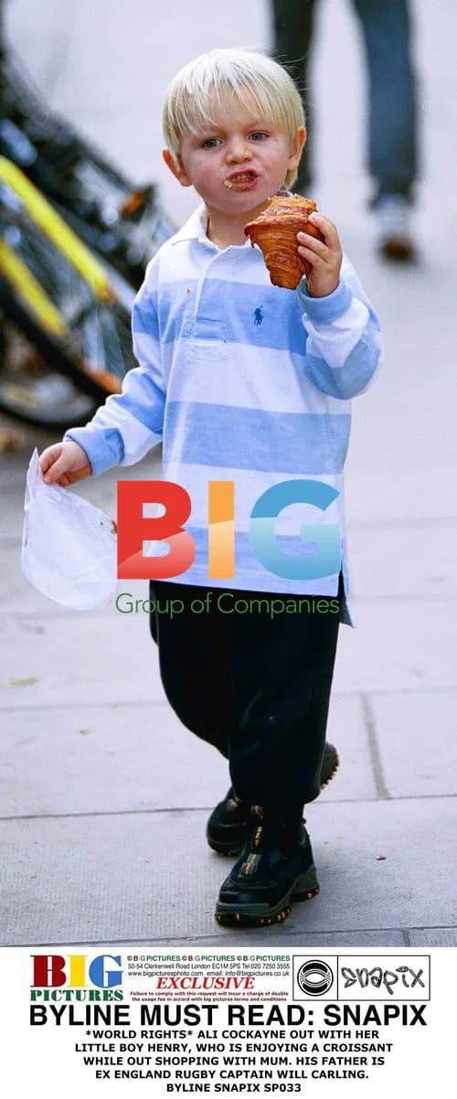 Ali Cockayne and son Henry out shopping