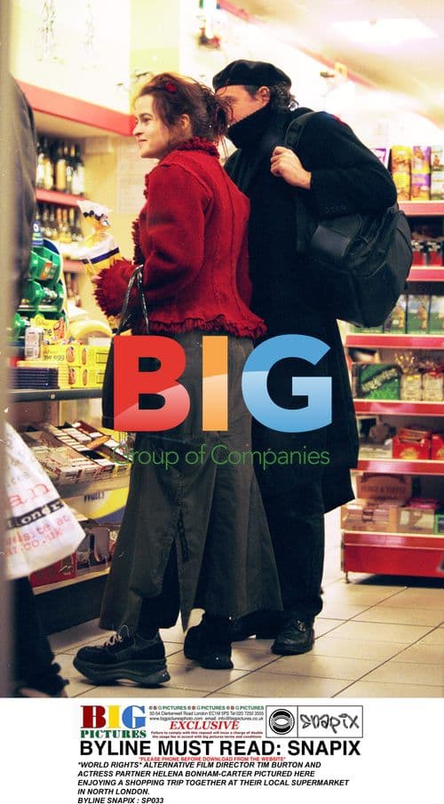 Tim Burton and Helena Bonham-Carter Shopping