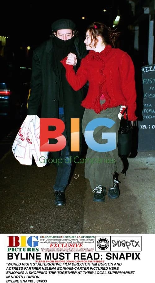 Tim Burton and Helena Bonham-Carter Shopping