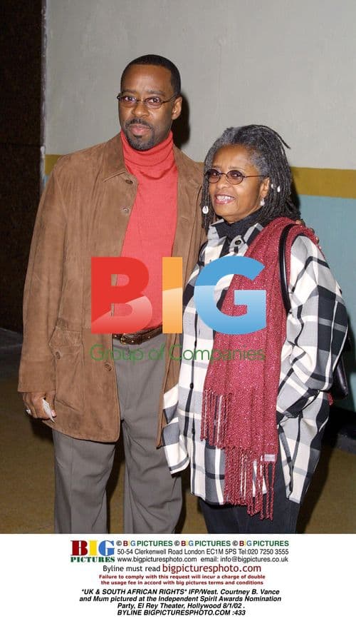 Courtney B. Vance and Mum at Spirit Awards Nomination Party
