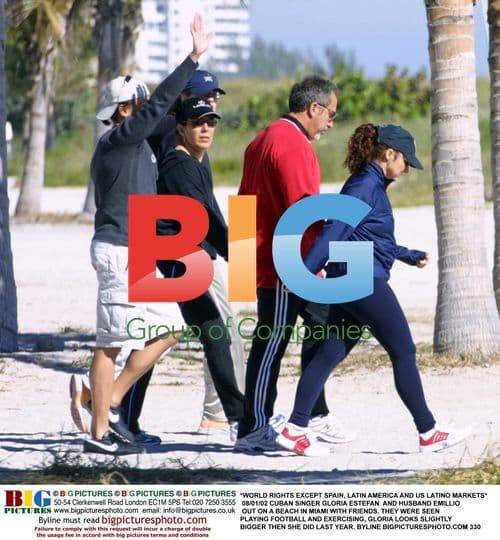 Gloria and Emillio Estefan on Miami Beach