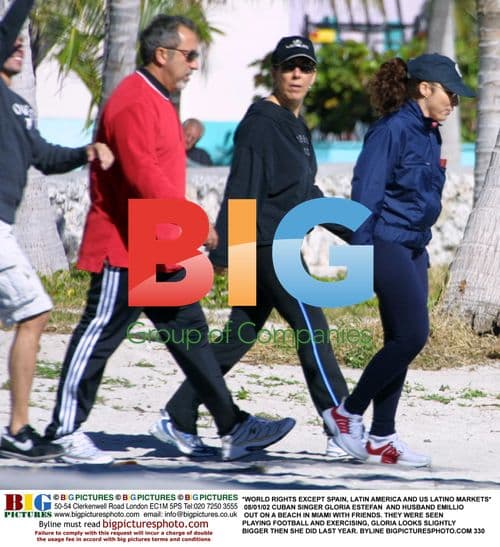 Gloria Estefan and Emillio at Miami Beach