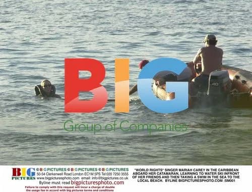 Mariah Carey Water Skiing in the Caribbean