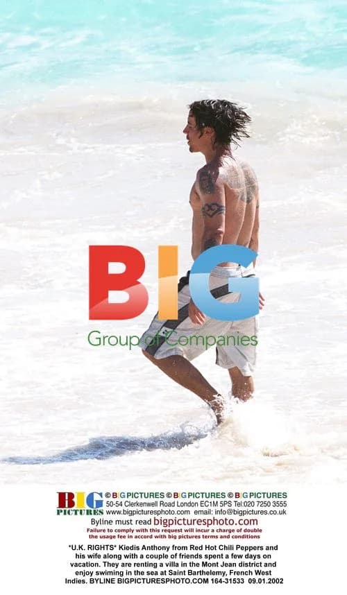 Kiedis Anthony on Vacation in St. Barths