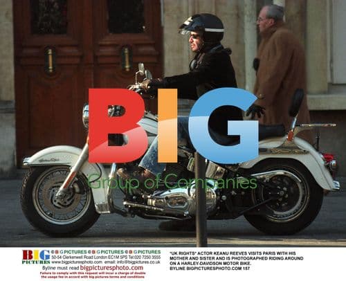 Keanu Reeves Rides Harley in Paris