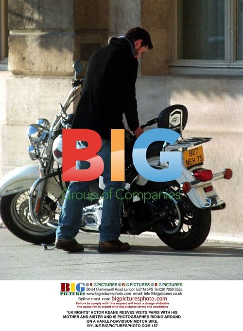 Keanu Reeves Rides Harley in Paris