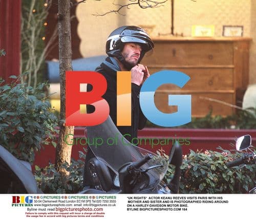 Keanu Reeves Rides Harley in Paris