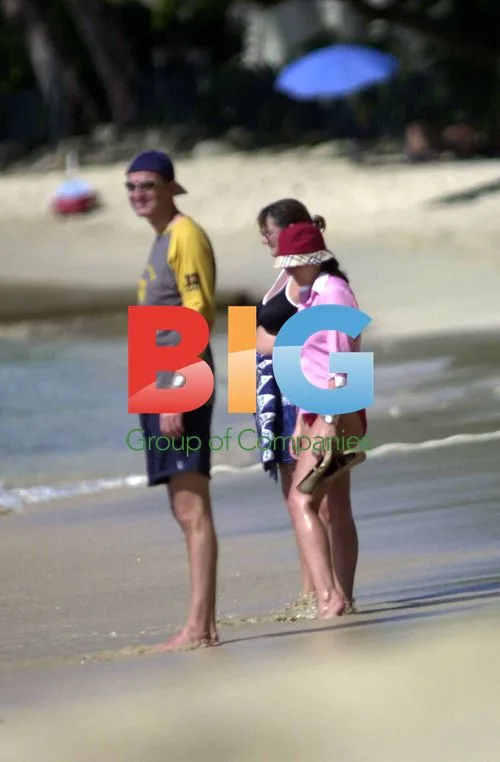 Martine McCutcheon Enjoys Barbados Beach Day