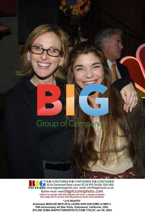 Actresses Marlee Matlin & Laura San Giacomo at NBC 75th Party