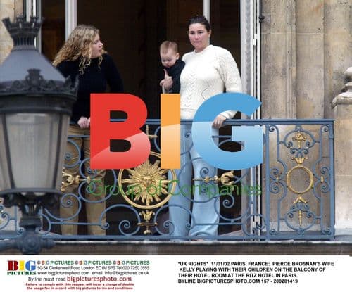 Pierce Brosnan's Wife Kelly Plays with Children at Ritz Hotel