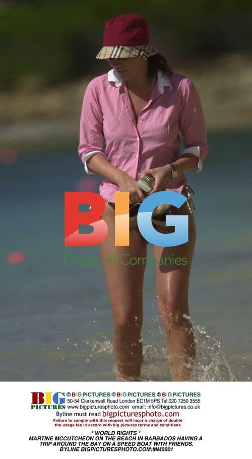 Martine McCutcheon on Boat in Barbados
