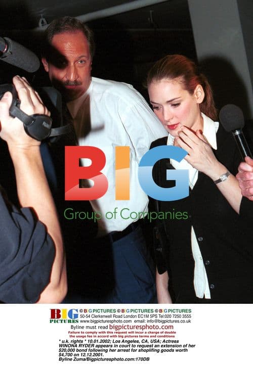 Winona Ryder Appears in Court