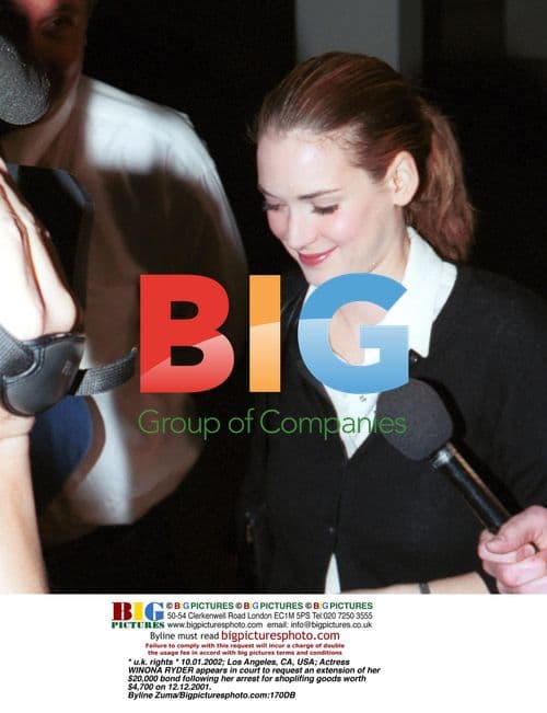 Winona Ryder Appears in Court for Shoplifting Arrest