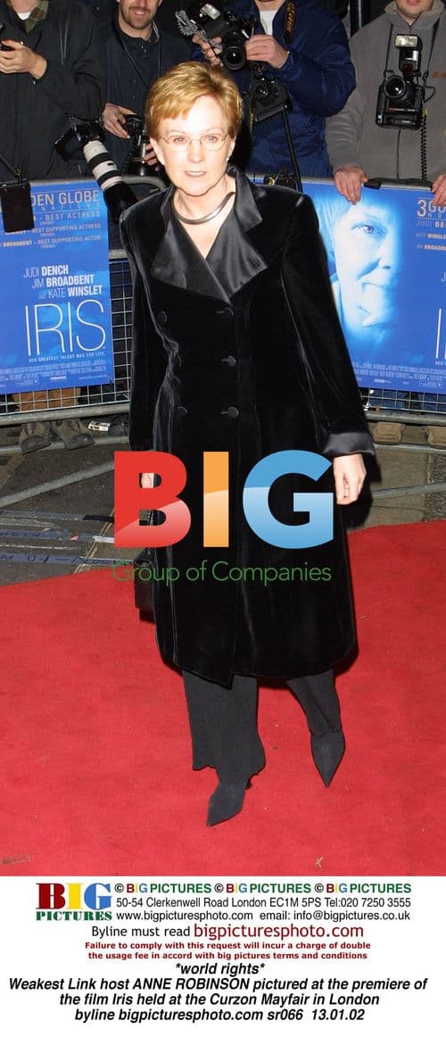 Anne Robinson at Iris film premiere