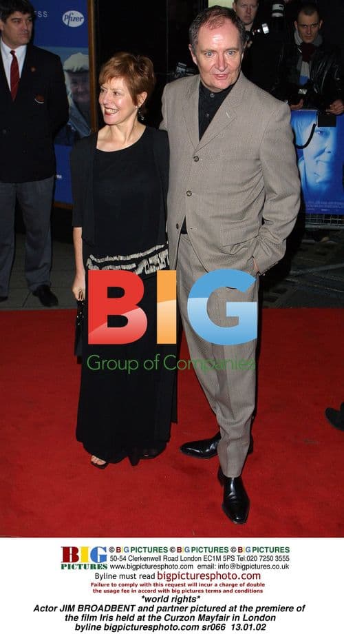 Jim Broadbent and partner at Iris premiere