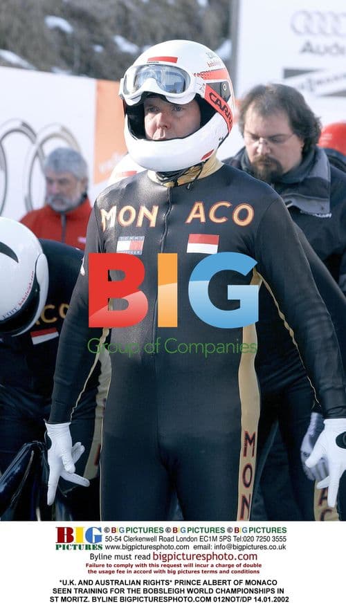 Prince Albert of Monaco Trains for Bobsleigh Championship