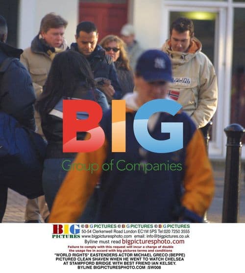 EastEnders' Michael Greco Watches Chelsea at Stamford Bridge