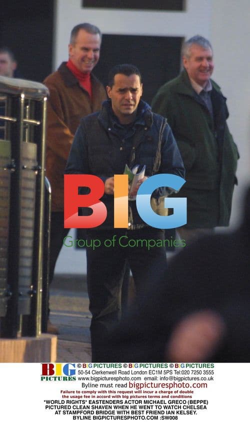 EASTENDERS' Michael Greco Watches Chelsea with Ian Kelsey