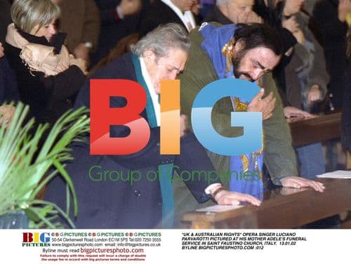 Luciano Parvarotti at Mother's Funeral
