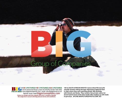 Brad Pitt and Jennifer Aniston Hiking in Yellowstone