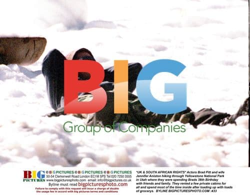 Brad Pitt and Jennifer Aniston Hiking in Yellowstone