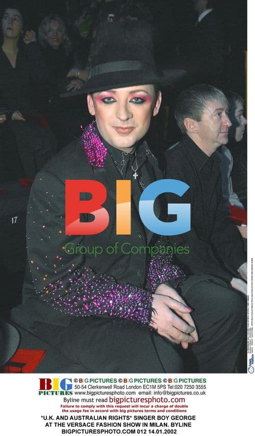 Singer Boy George at Versace Fashion Show