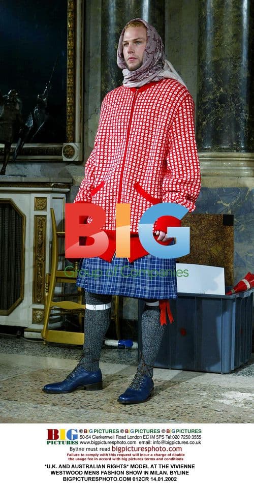 Model at Vivienne Westwood Mens Show in Milan