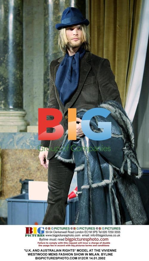 Model at Vivienne Westwood Men's Fashion Show