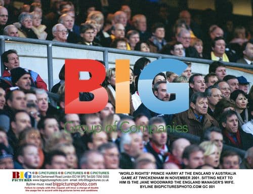 Prince Harry at Twickenham in 2001