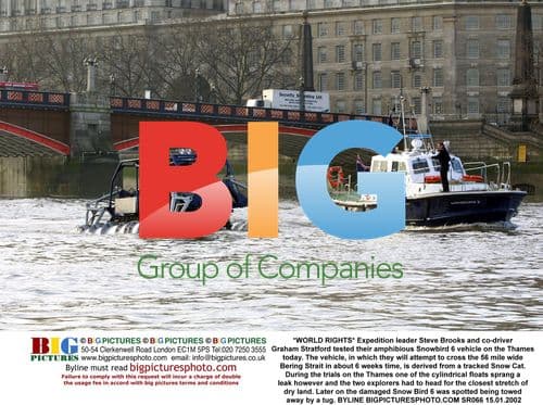 Explorers test amphibious vehicle on the Thames