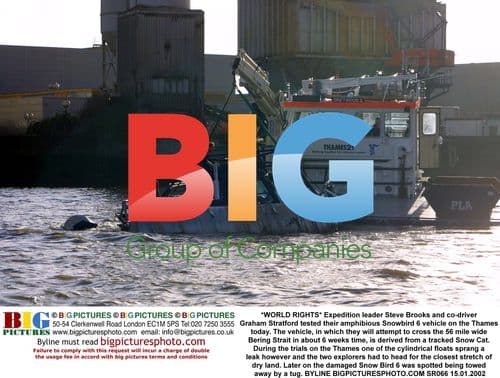 Explorers test amphibious Snowbird vehicle