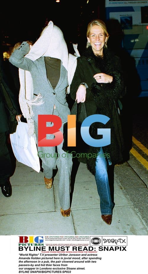 TV host Ulriker and actress Amanda Holden in London